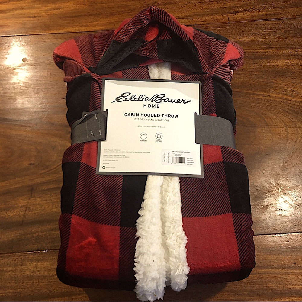 Eddie Bauer Hooded Fleece Throw